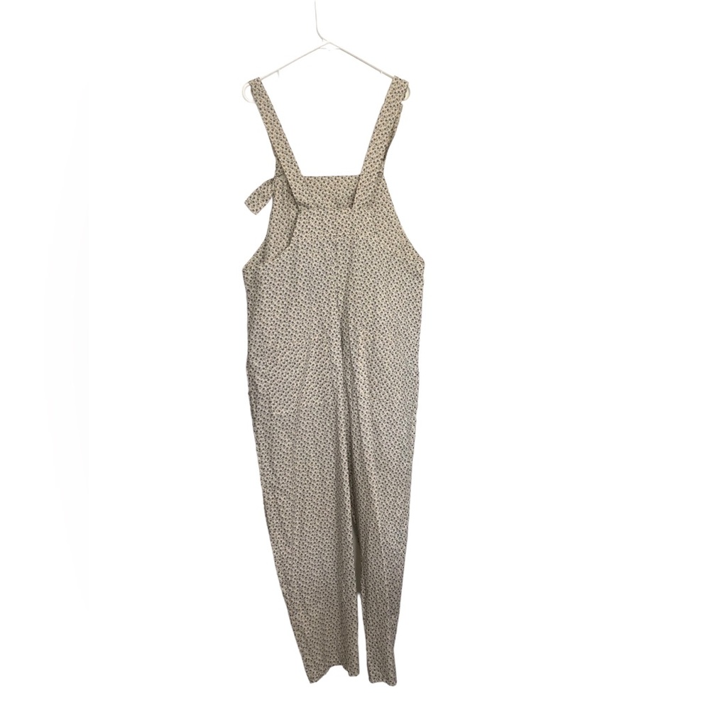 Farmhouse Frocks Overalls Floral Md Relaxed Tapered Bib Handmade Amish Romper - Picture 4 of 7